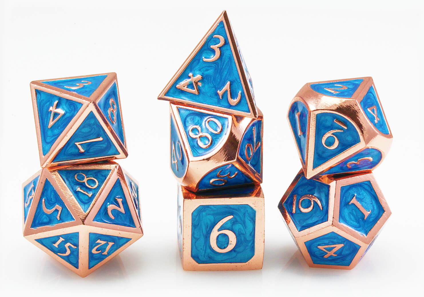 Blue Dice Metal Enamel