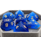 Gemstone dice dark blue cats eye