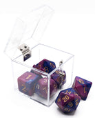 Crystal Caste Twins Dice Dark Blue and Pink