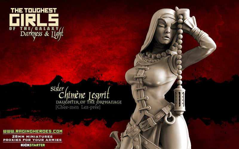 Raging Heroes Miniatures Chimène TTRPG Model