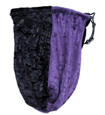 dice bag black purple