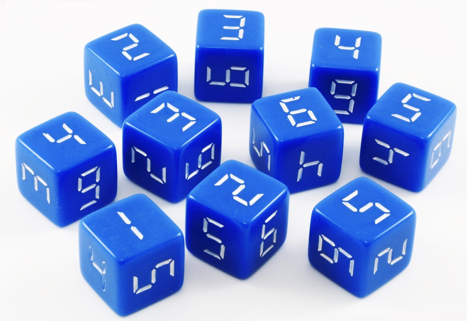 Digital d6 dice blue