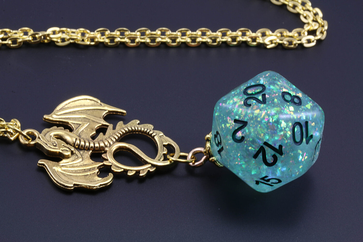 TTRPG D20 Dragon Necklace 2