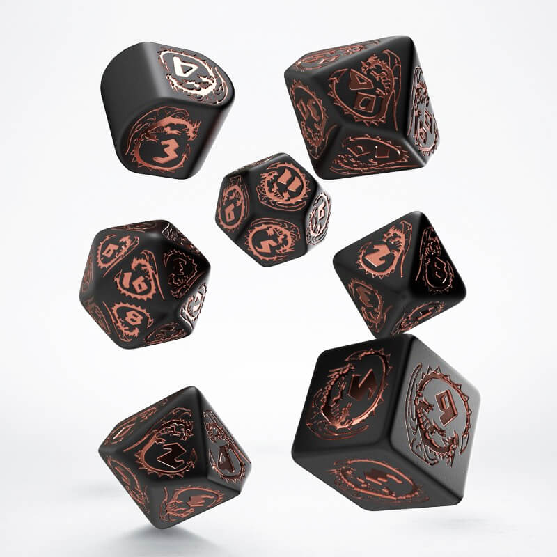 Qworkshop Dragons Dice Black Copper