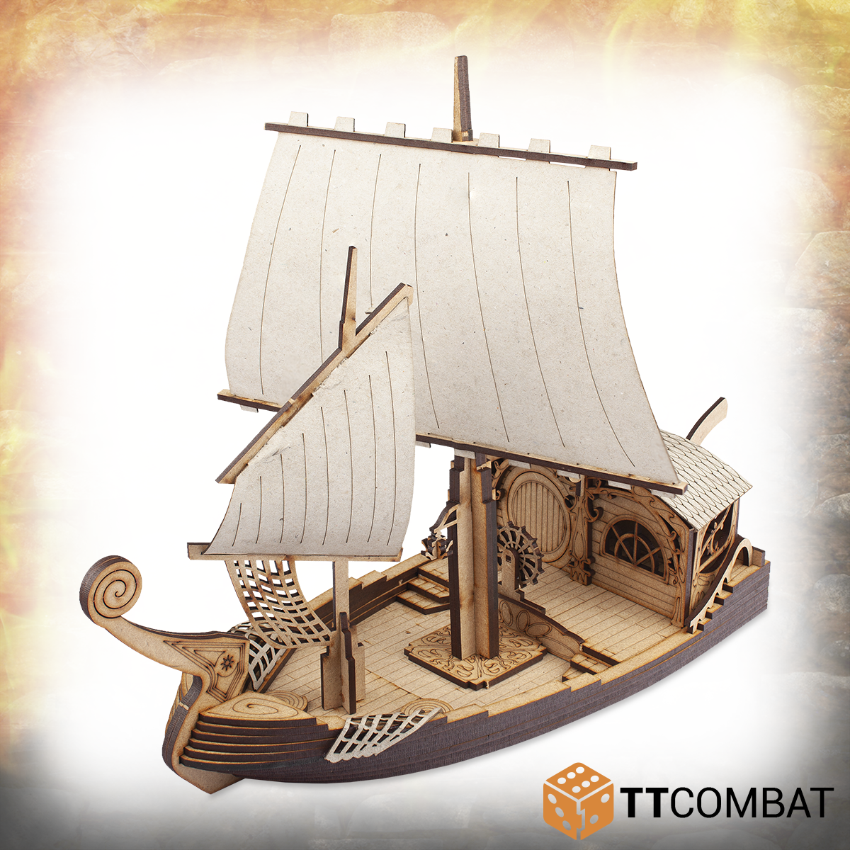 TTRPG Terrain Elven Ship