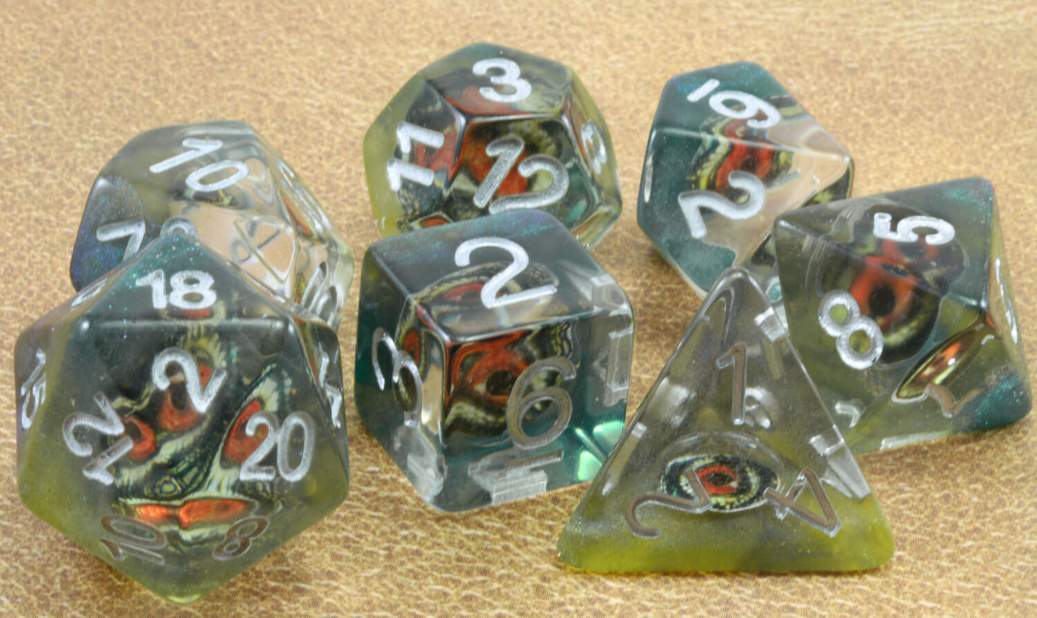 Green Monster Eye Dice 2