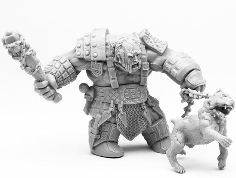 Fire Giant Miniature With Hell Hound