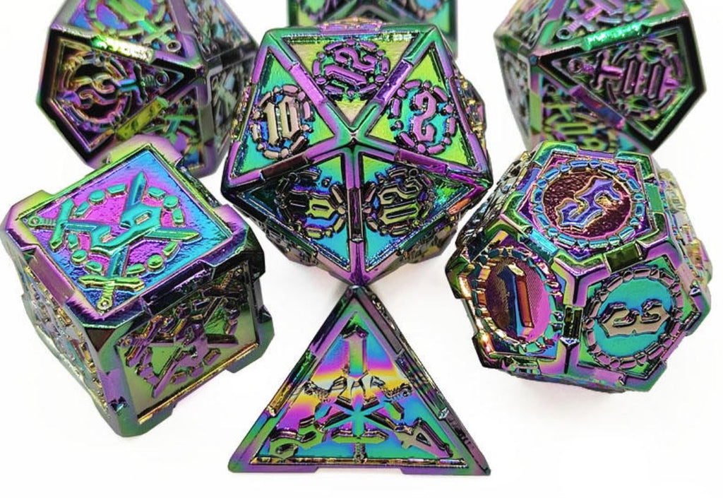 Rainbow torched dice