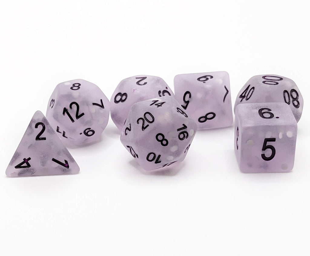 Lavender Purple frosted game dice