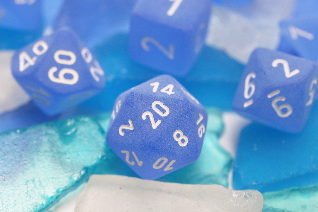 RPG Dice Frosted Blue