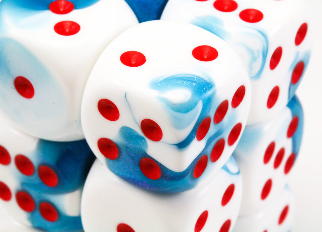 Gemini Dice Astral Blue and White d6