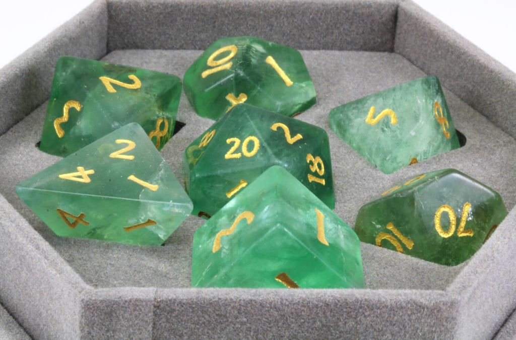 Green Fluorite Dice For DnD