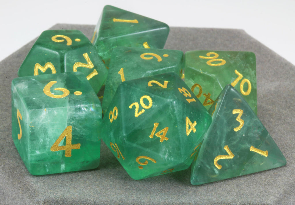 Green Fluorite Dice For DnD 2