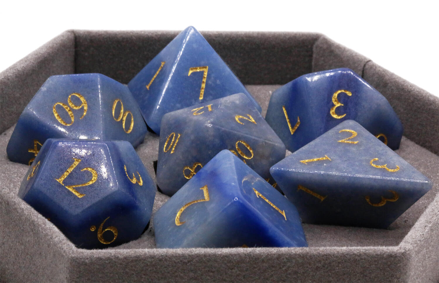 Gemstone Dice Blue Aventurine