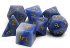 Gemstone DnD Dice Blue Aventurine