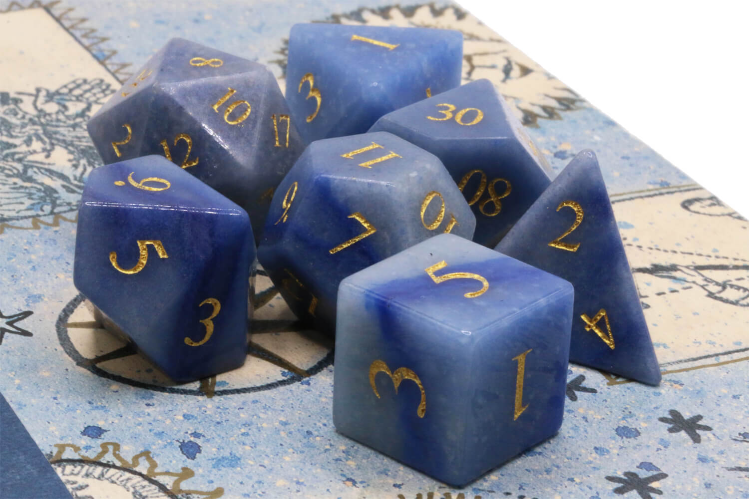 Gemstone Dice Blue Aventurine Social Media