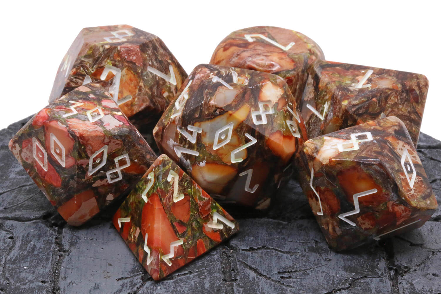 Gemstone DND Dice Bronzite