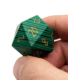 Premium dice malachite d20