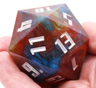 Giant D20 Glitter Dice Spell Matrix Silver