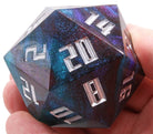 Giant d20 Magic Glitter Dice Summoner Silver