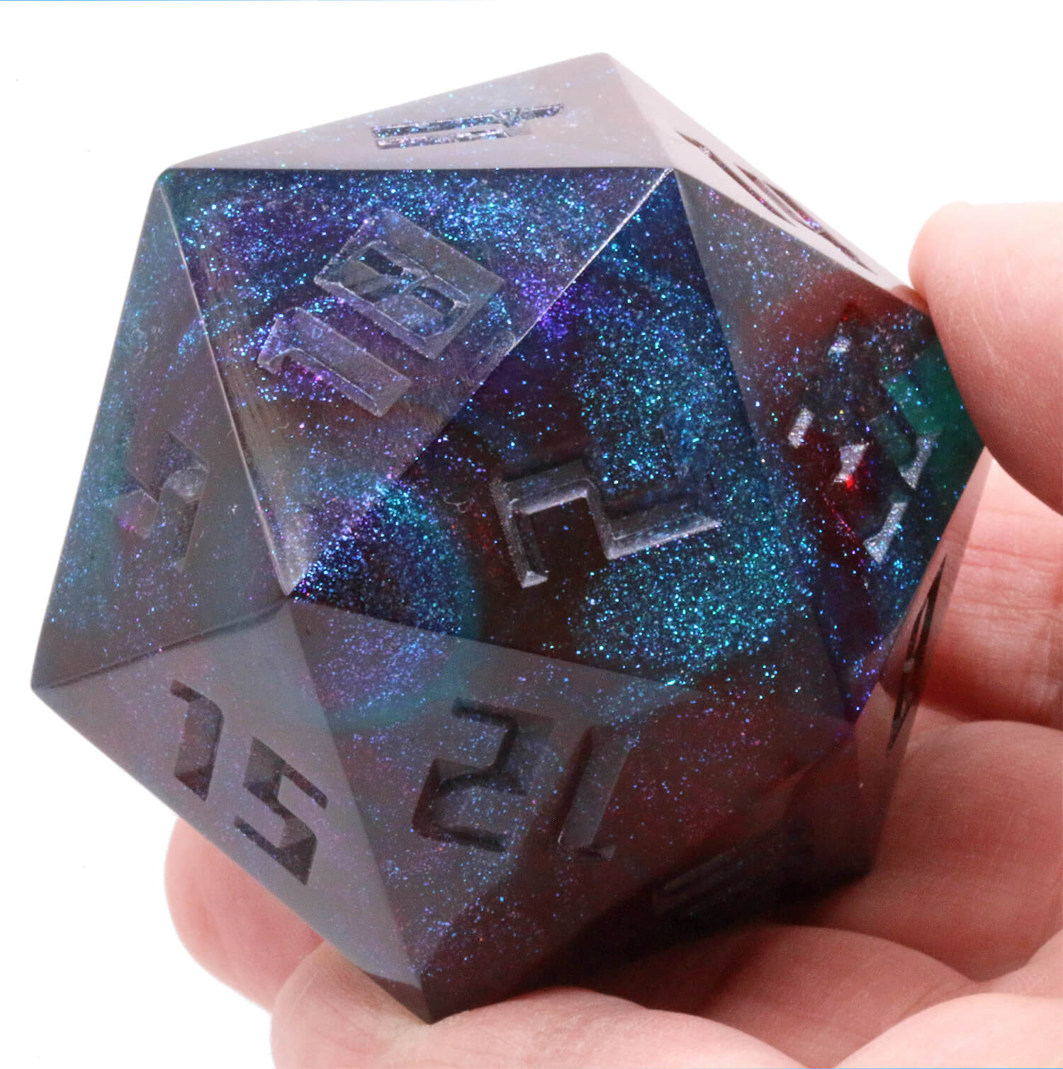 Giant d20 Magic Glitter Dice Summoner