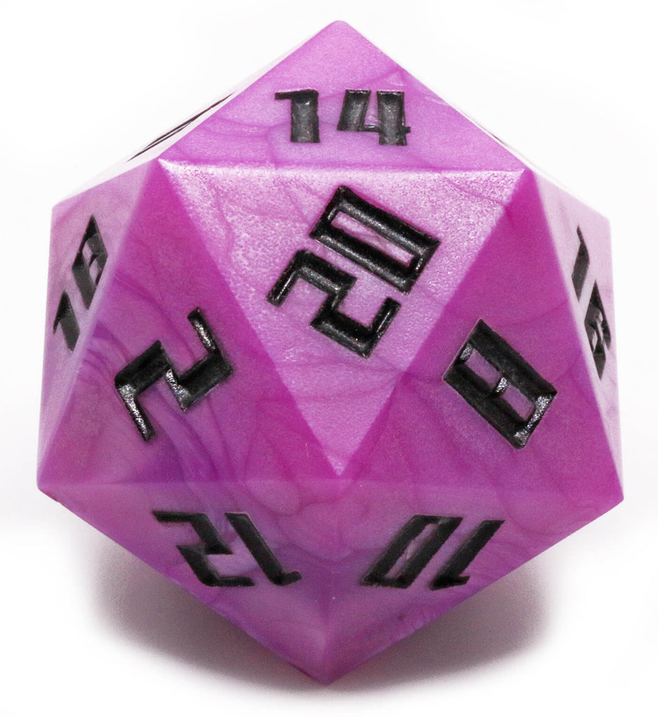 giant pink d20 dice