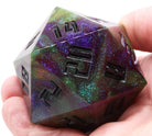 Giant D20 Glitter Dice Darkling Black