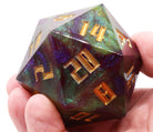 Giant D20 Glitter Dice Darkling Gold