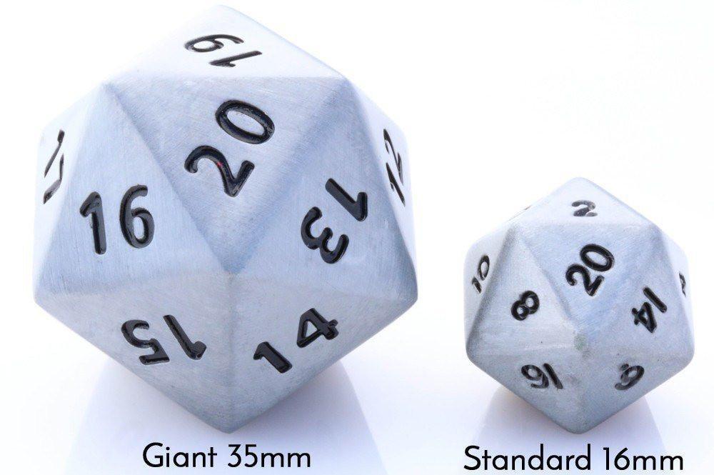 Giant RPG Dice Size Comparison