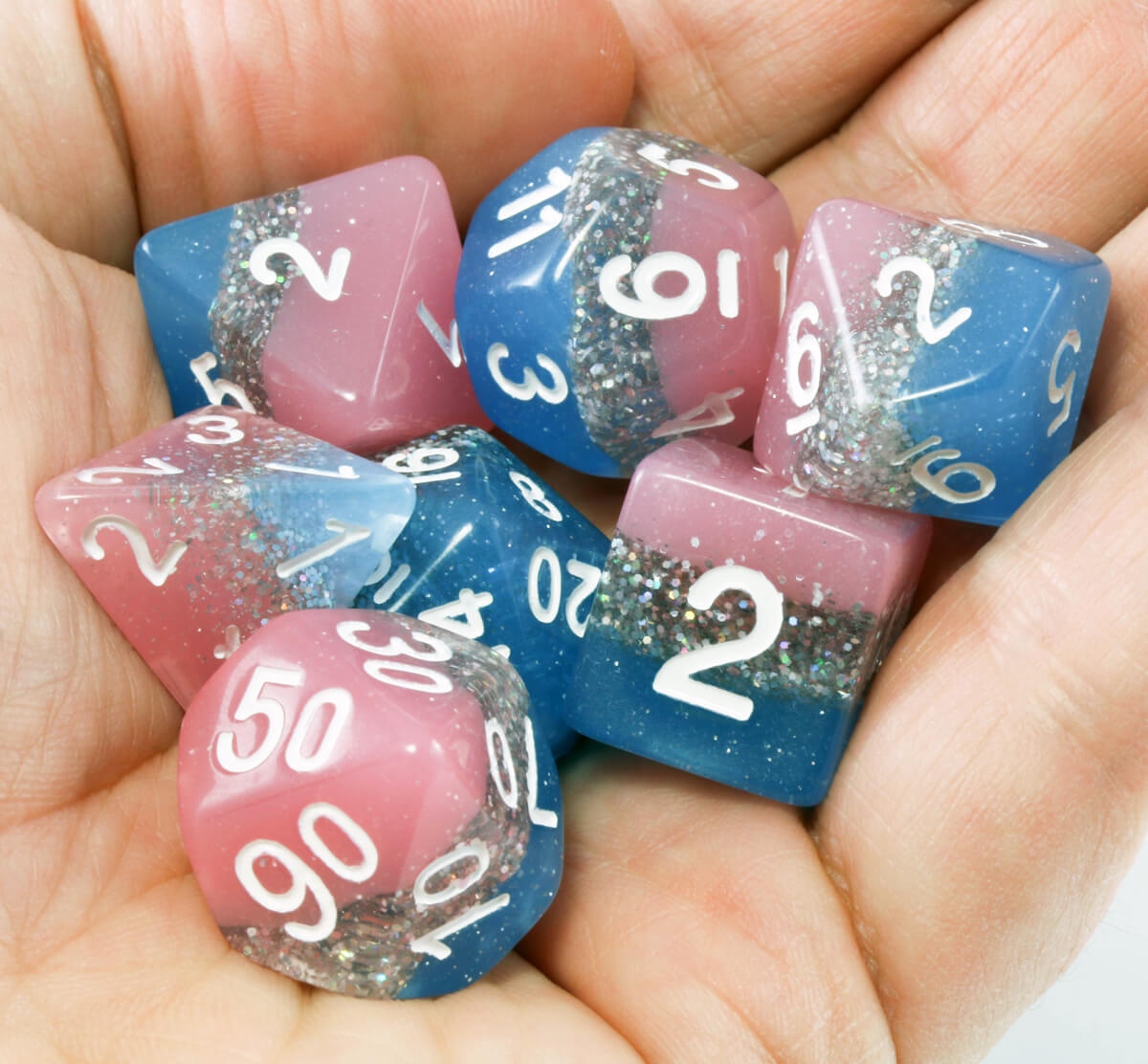 pastel d&d dice