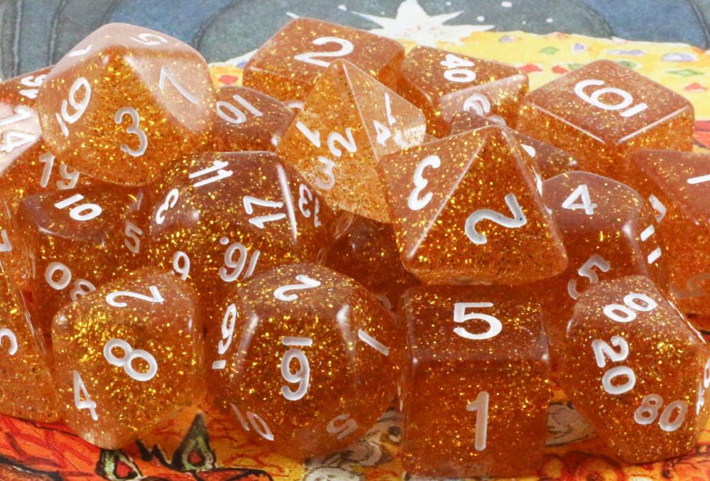 Glitter Dice Yellow