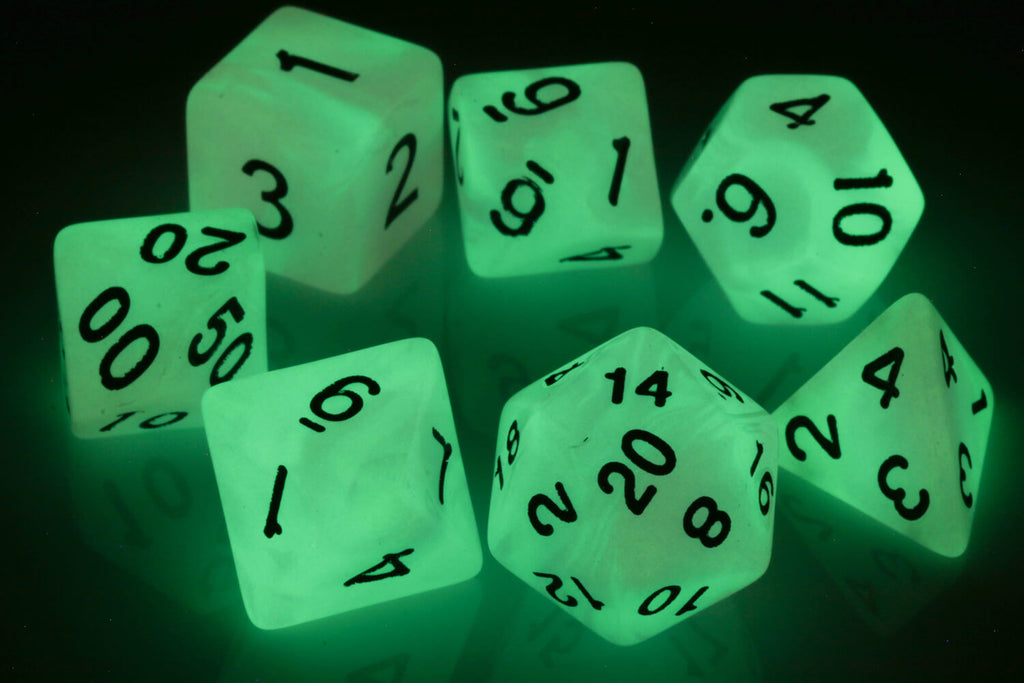green glow d&d dice