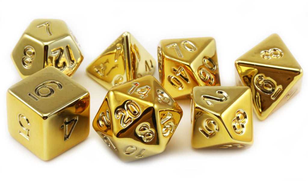 Plated Dice Set Molten Gold 2