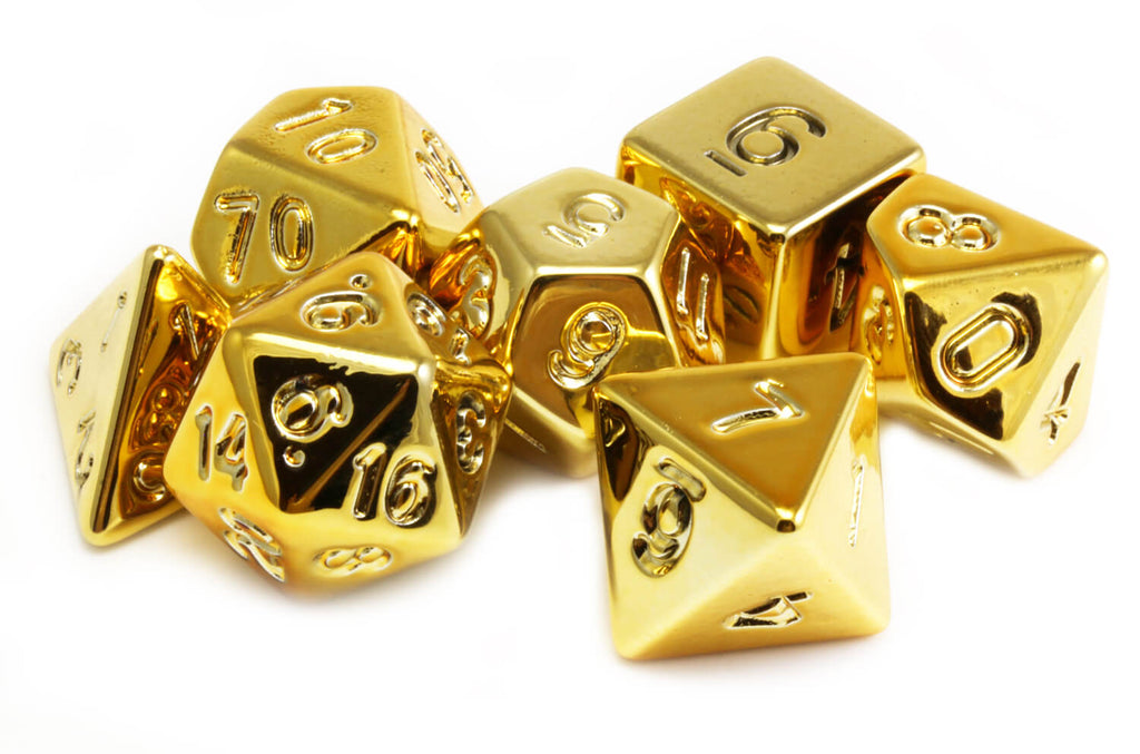 Plated Dice Set Molten Gold 3