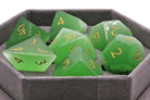 Green Cats Eye TTRPG Dice