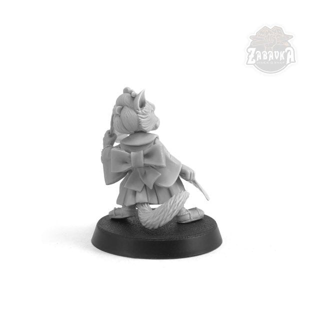 TTRPG Catfolk Fighter Miniature