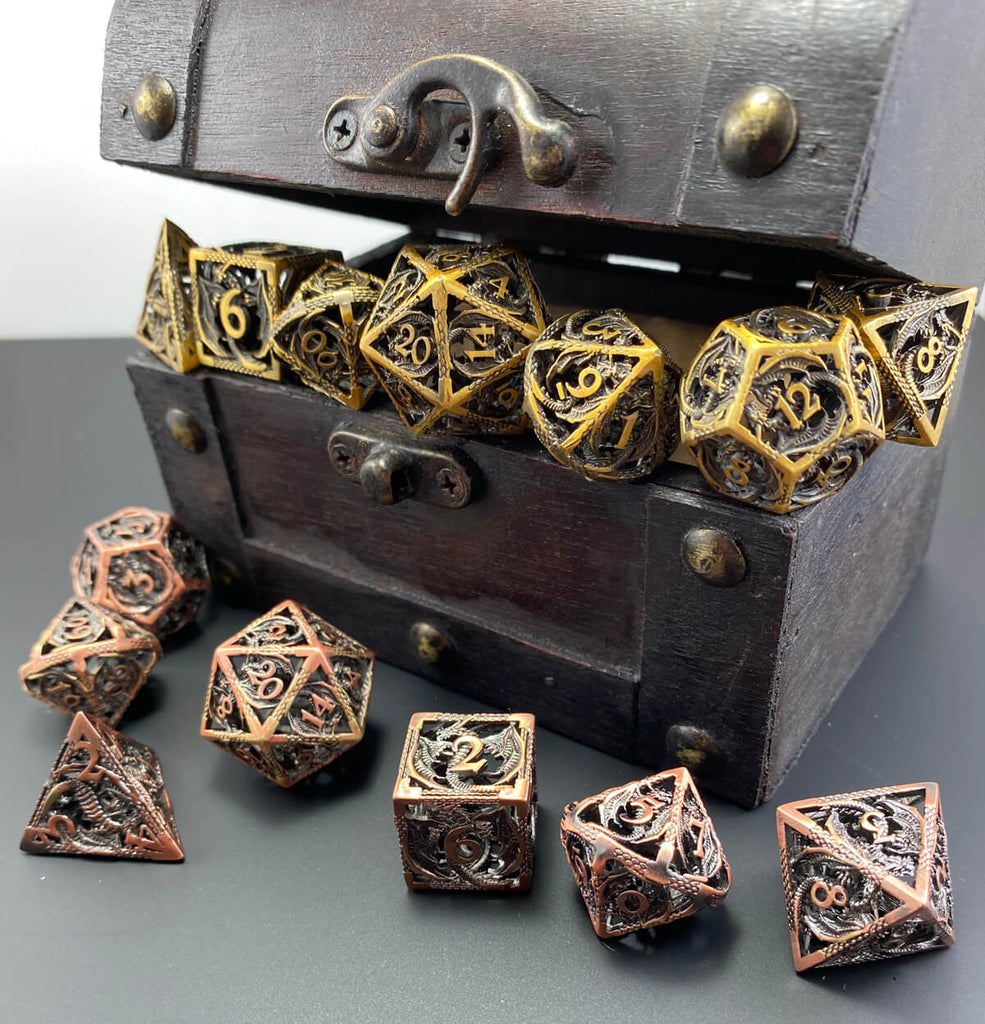 gold copper dragon dice