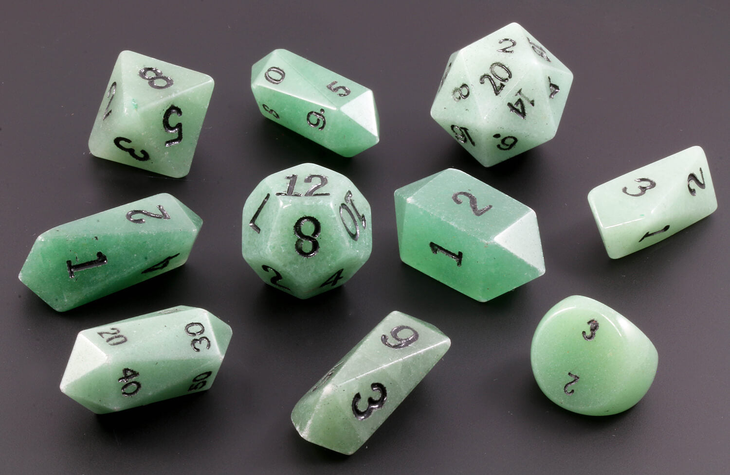 Green Adventurine Stone Dice