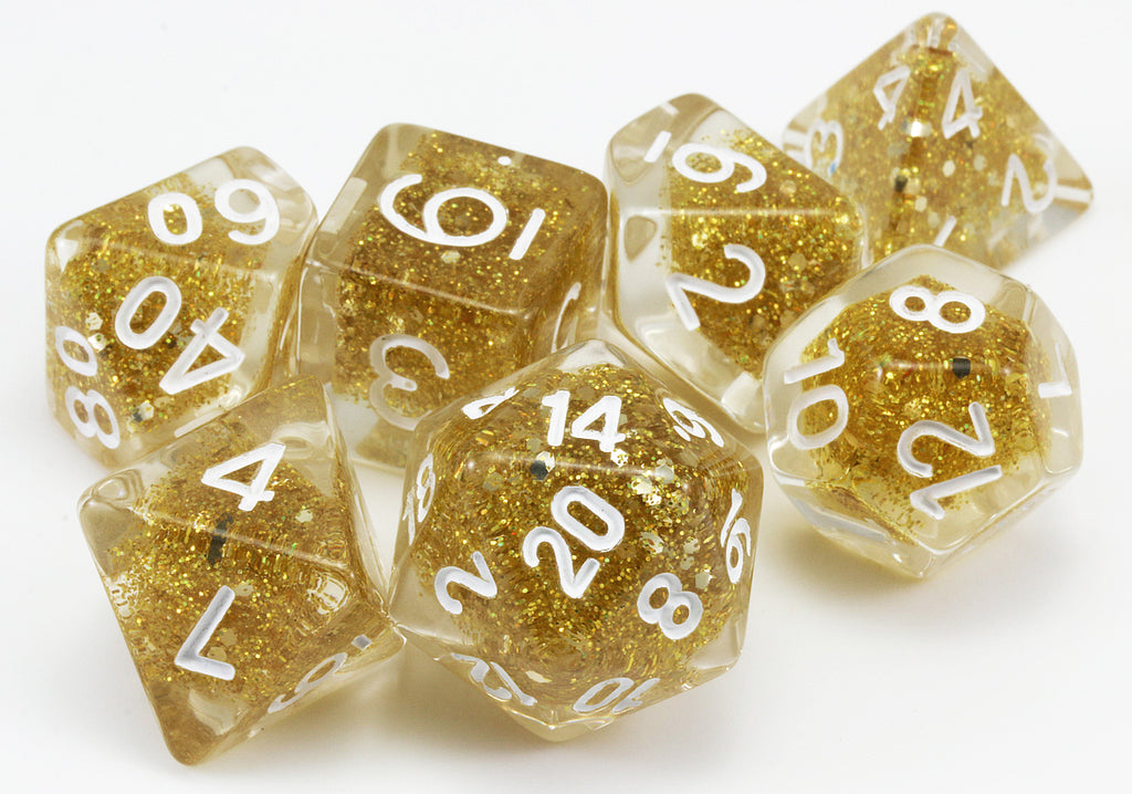 Gold RPG dice