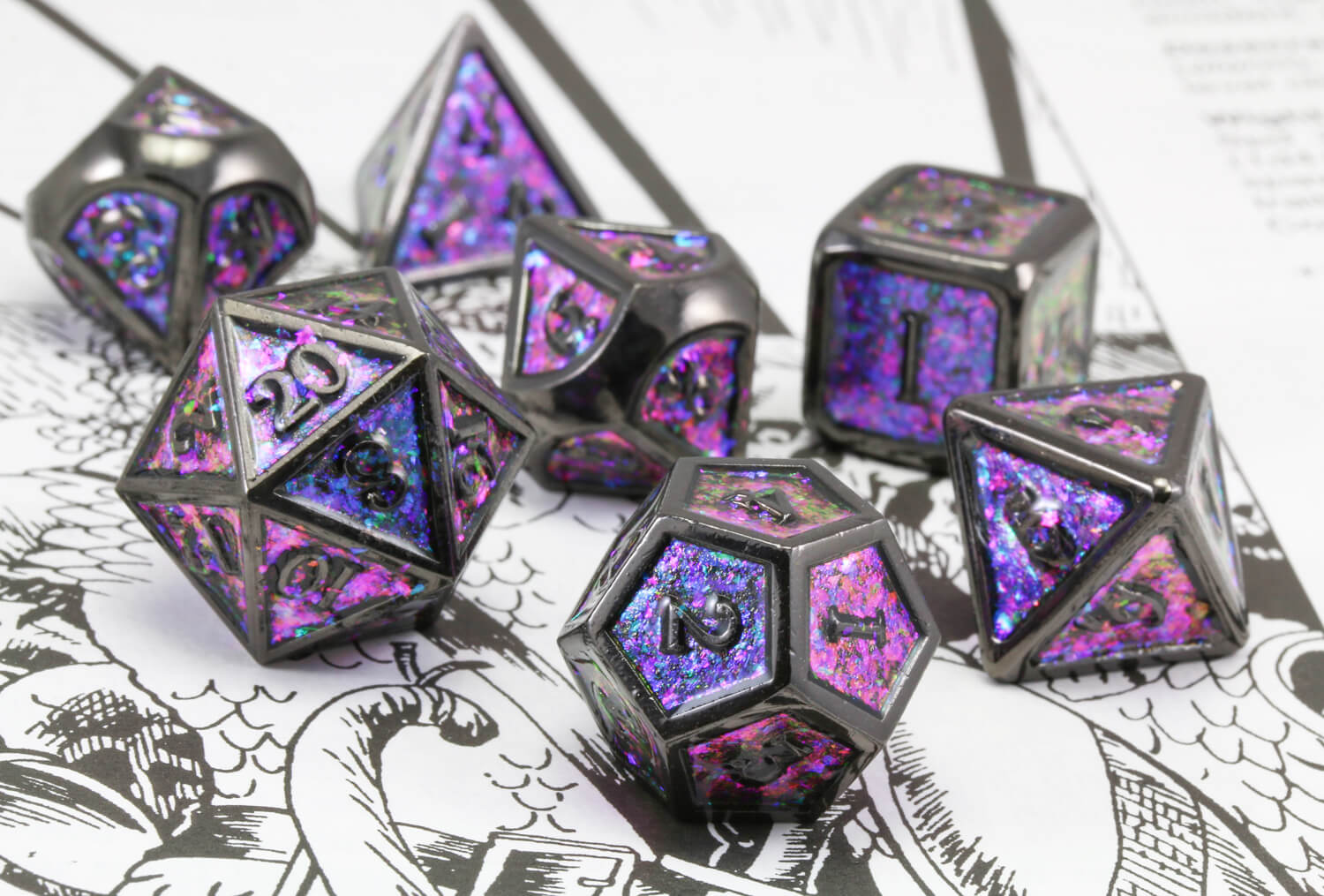 Enamel Dice Prismatic Purple 4