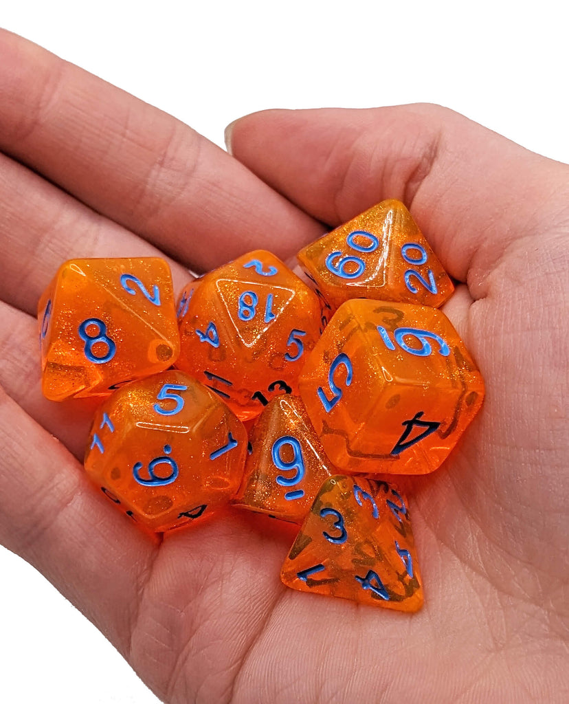 Tabletop roleplaying game orange dice