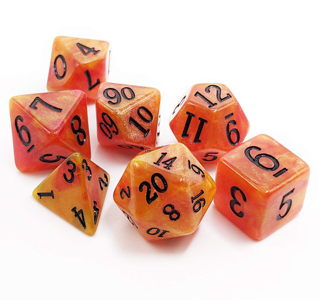 Lava dice for dnd games