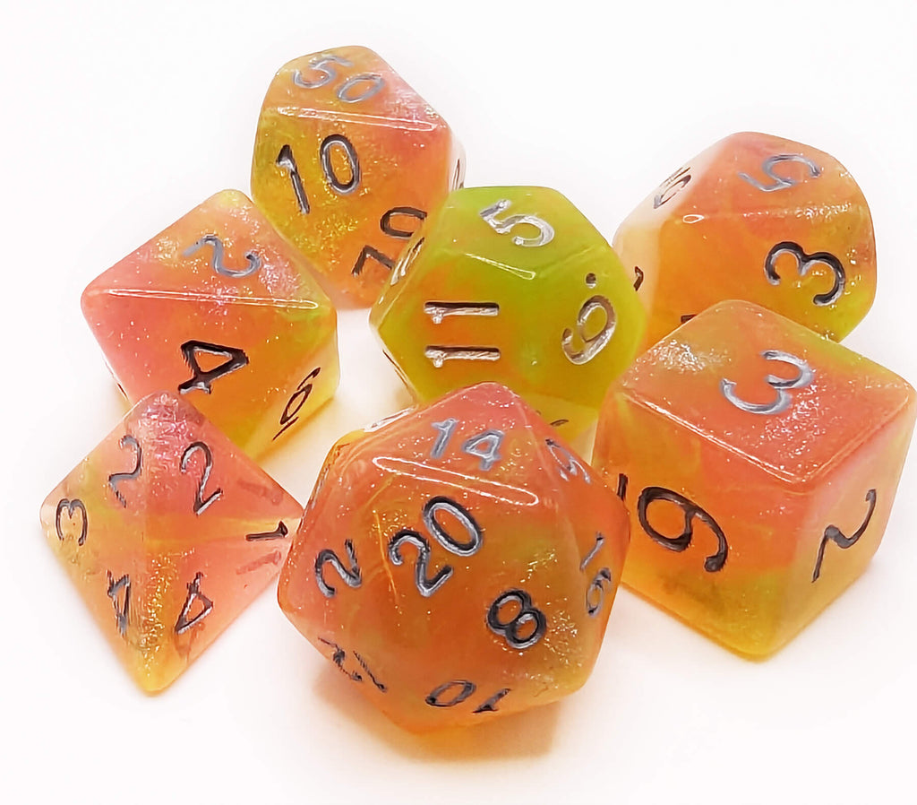 Iridescent dice solar Flare for dnd games