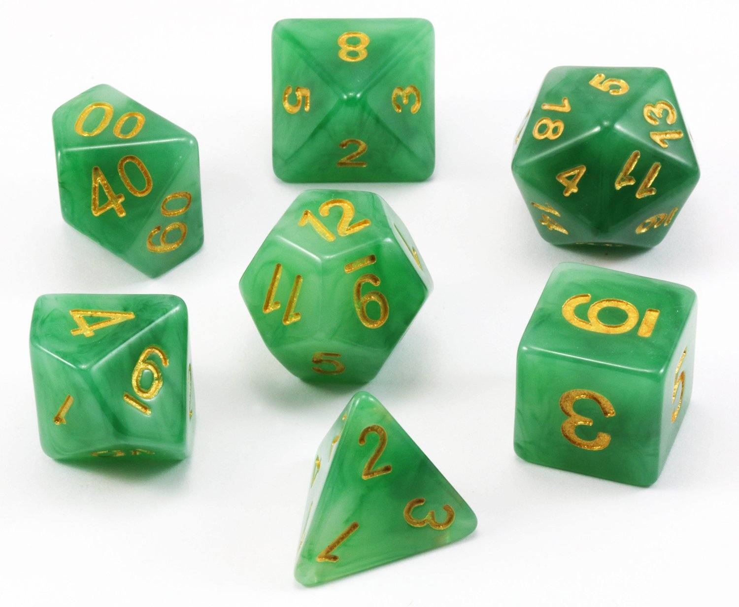 D&D Dice Jade Green