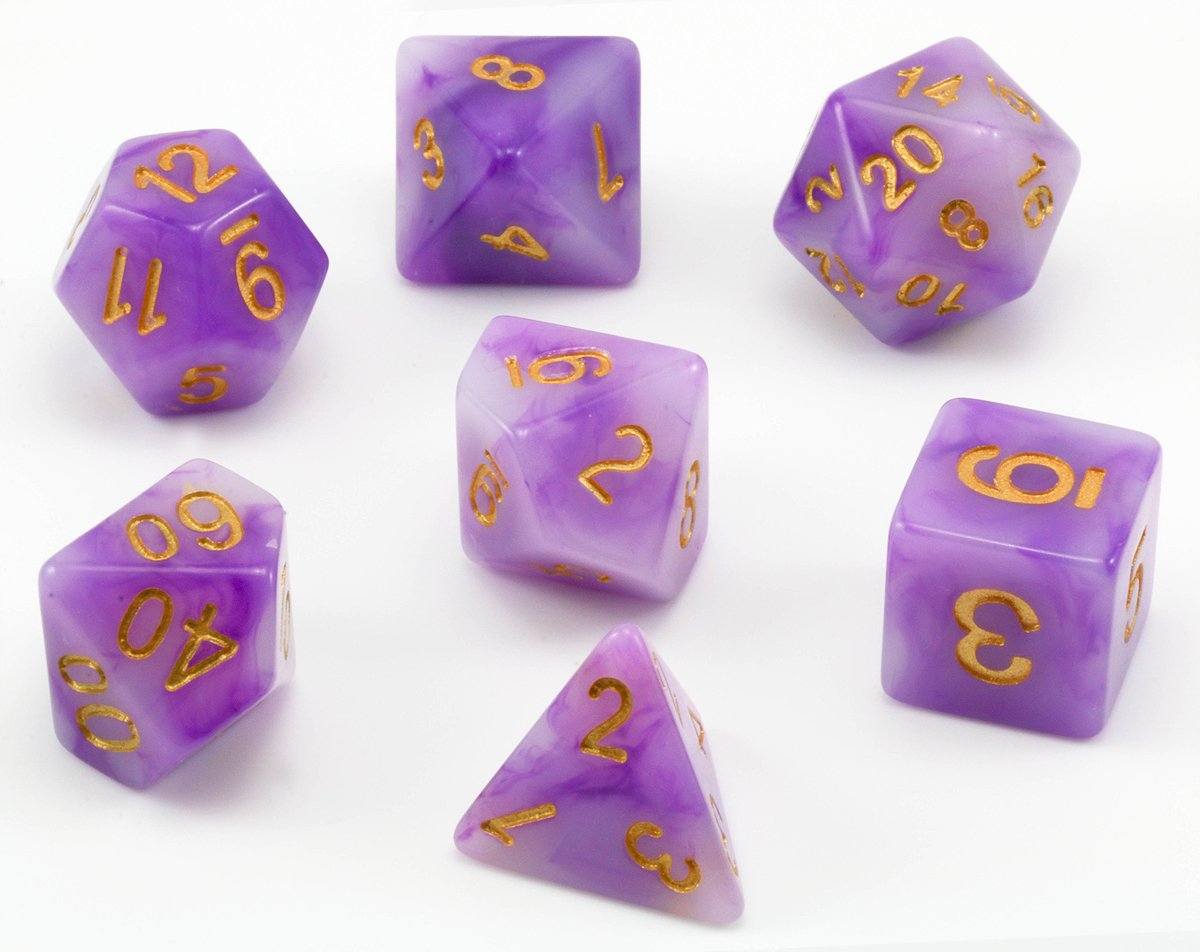 D&D Dice Purple Jade