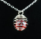 Mini D&D dice necklace red