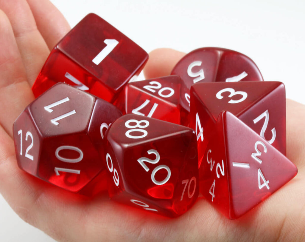 Giant Dice Transulcent Red
