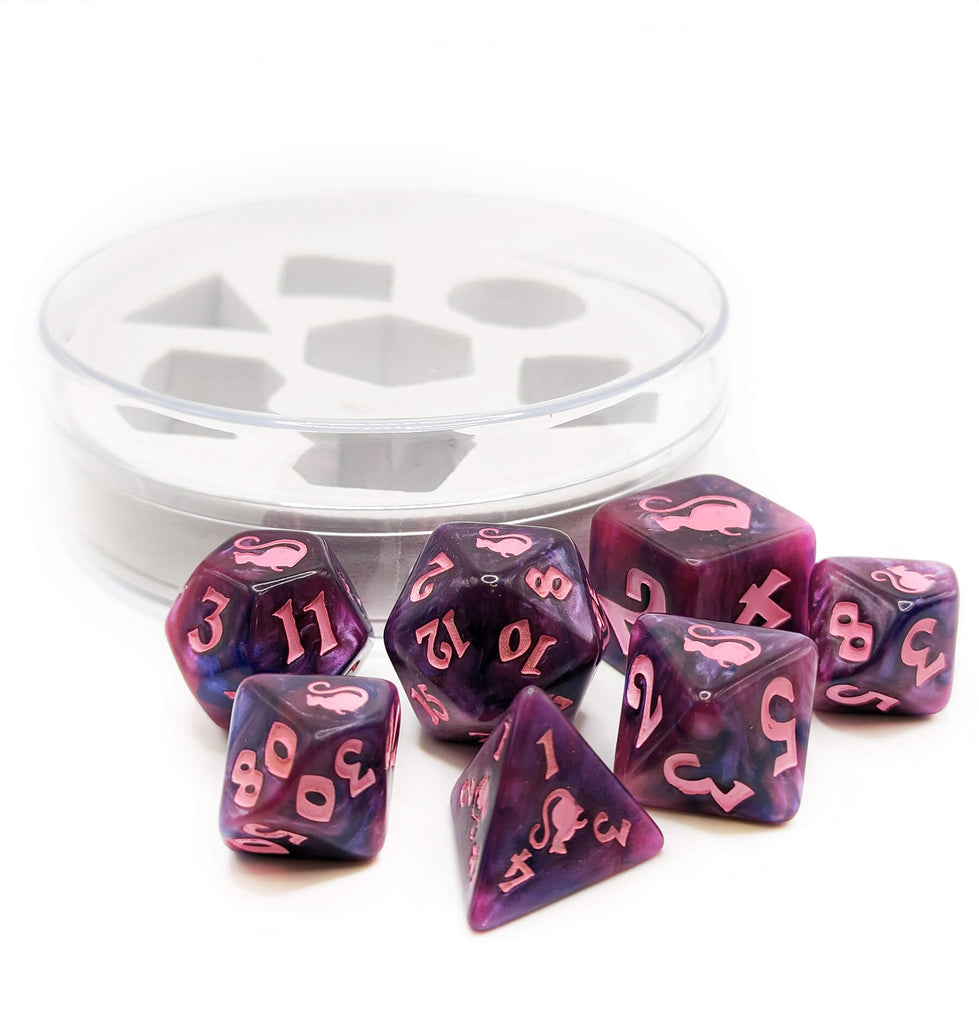 Kitty Clacks Cheshire Cat Dice for dnd games