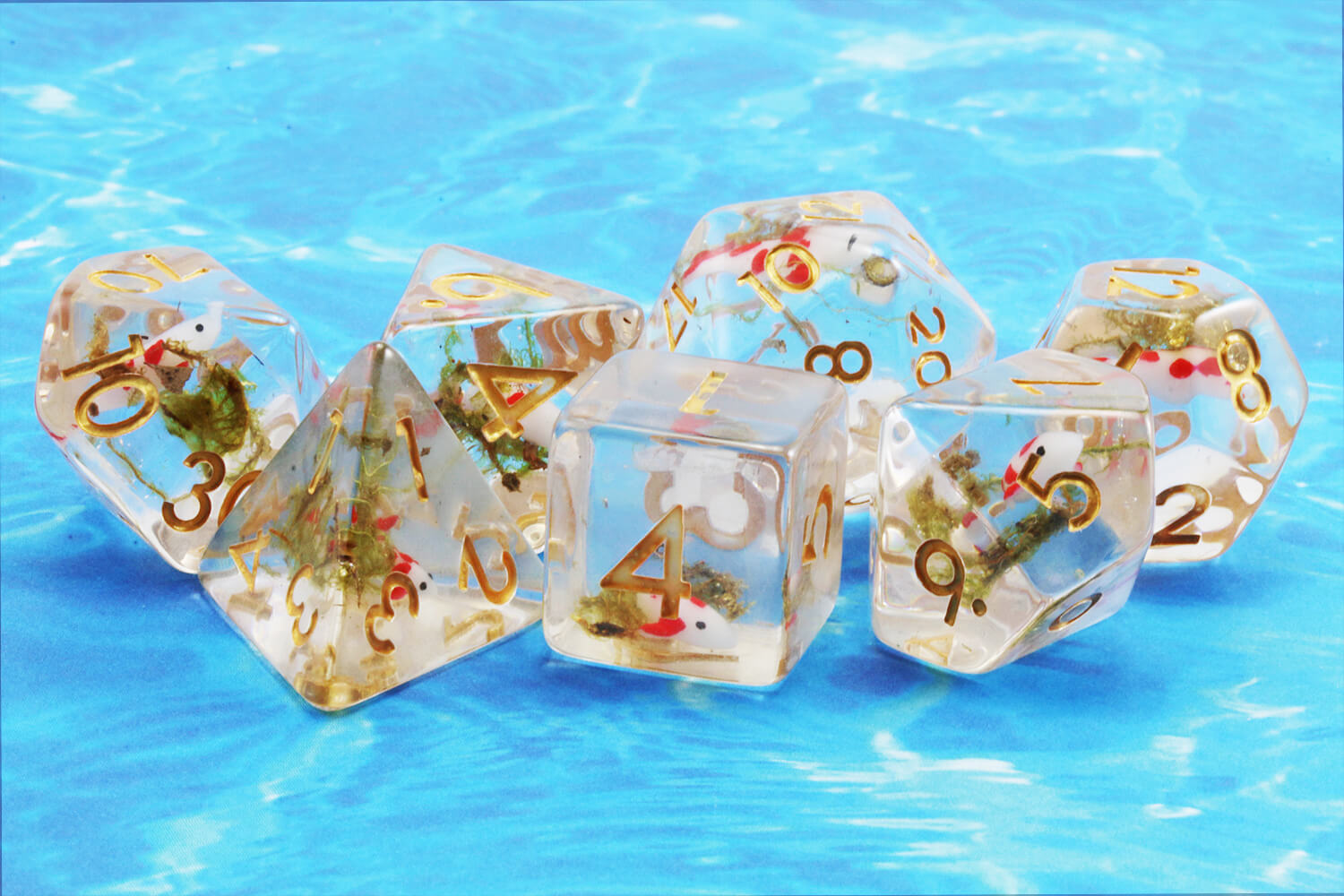 Koi Fish TTRPG Dice 3