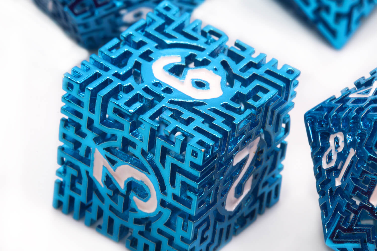 Labyrinth Dice D6 Blue